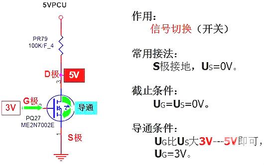 場效應(yīng)管電路圖符號