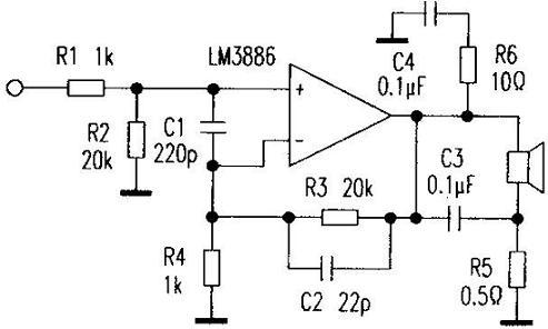 LM3886功放電路圖