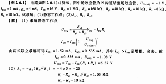 場效應管 放大電路 動態(tài)