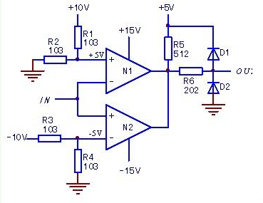 窗口比較器 典型窗口比較器電路