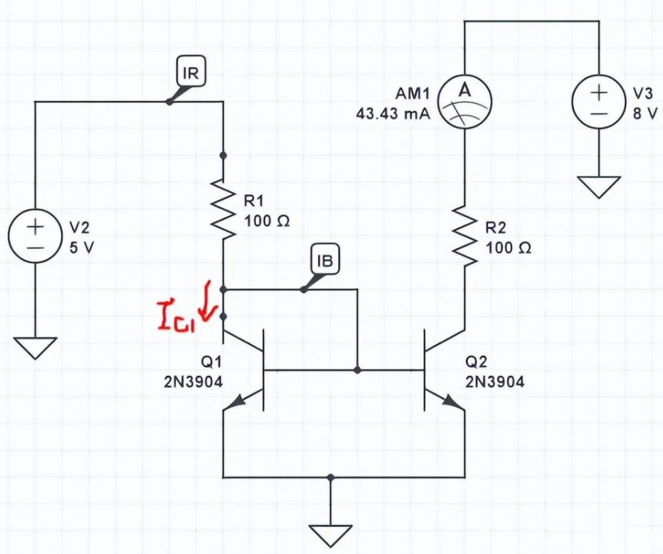 三極管應用電流鏡像電路